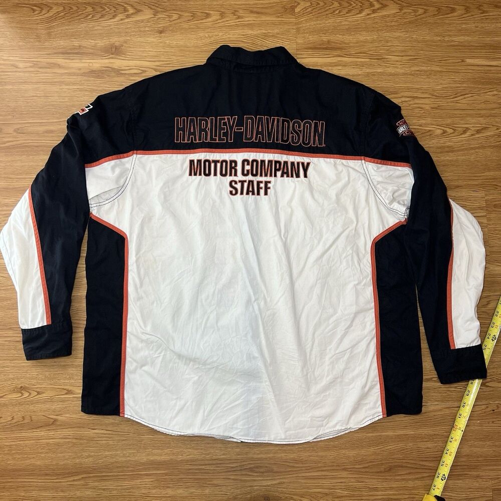 Genuine Harley-Davidson Motor Company Men's Button Up Shirt Long Sleeve 2XL Vtg - Picture 8 of 11